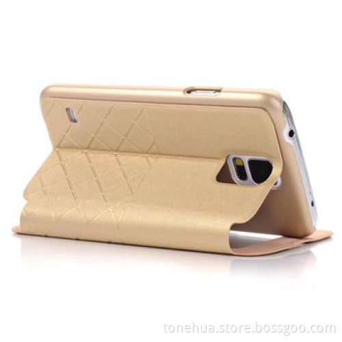Gold leather cover for Samsung S5, i9600